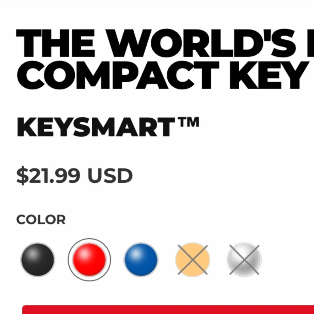 Key Smart Original Key Holder Red New in Package